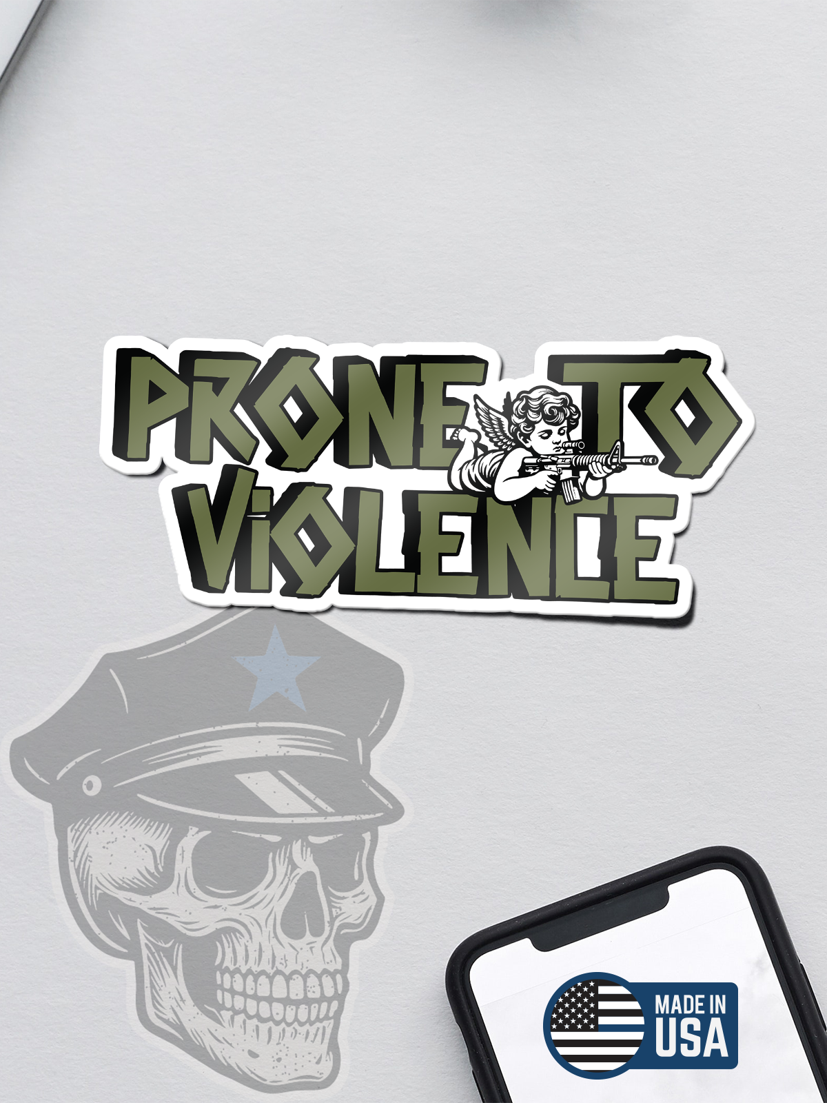 Prone To Violence Sticker
